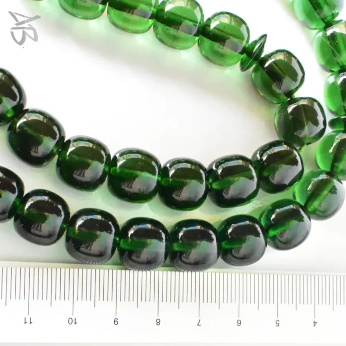 تسبیح سندلوس 51 دانه اصل سبز بودار گرد فندقی شماره 13 کد 1295 آقابزرگ - Image 4