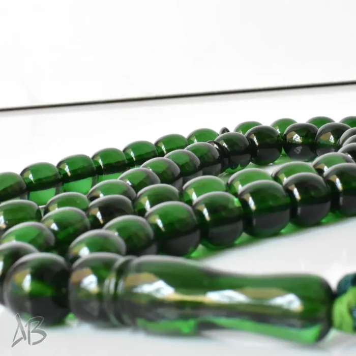 تسبیح سندلوس 51 دانه اصل سبز بودار گرد فندقی شماره 13 کد 1295 آقابزرگ - Image 6