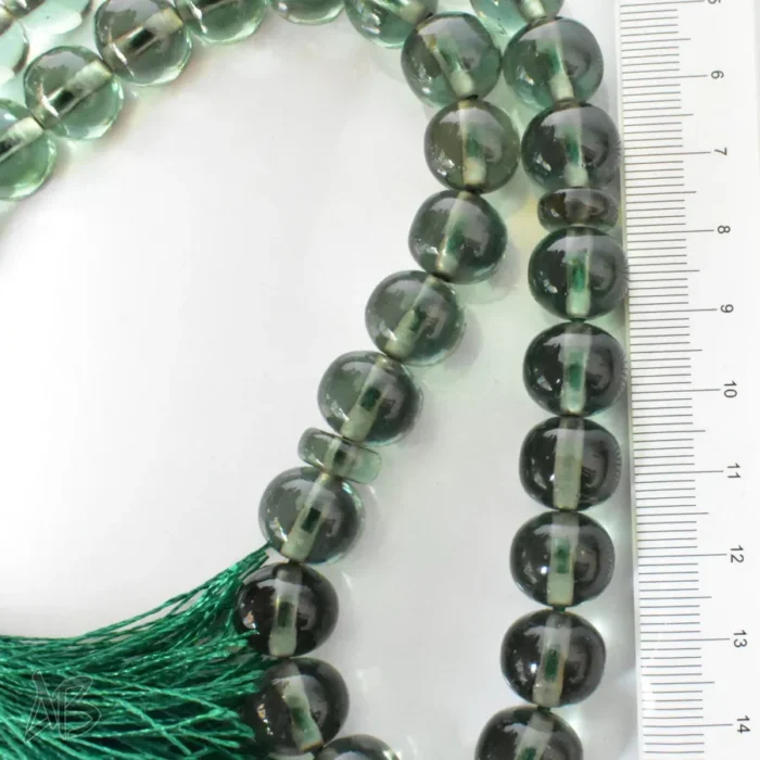 تسبیح سندلوس 33 دانه اصل بودار کد 1296 تراش شلغمی کوتاه دو منگوله سایز 13 - Image 4