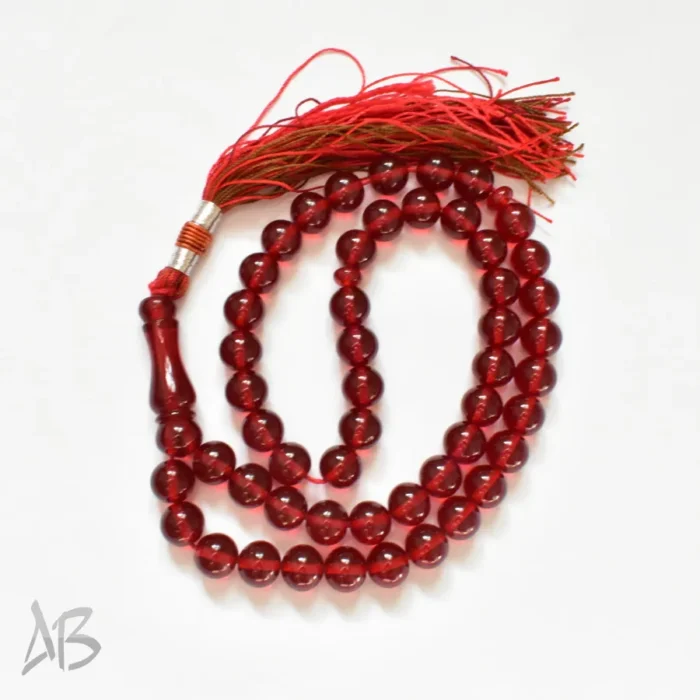 تسبیح سندلوس اصل بودار 51 دانه قرمز تراش گرد کد 722 - Image 6