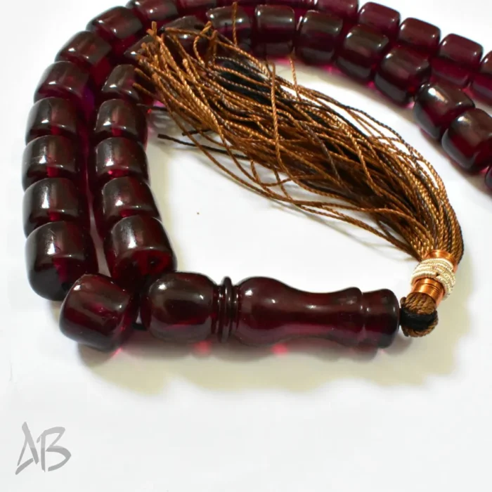 تسبیح سندلوس اصل بودار 35 دانه استوانه‌ای زیبا سایز 13 کد 745 - Image 5