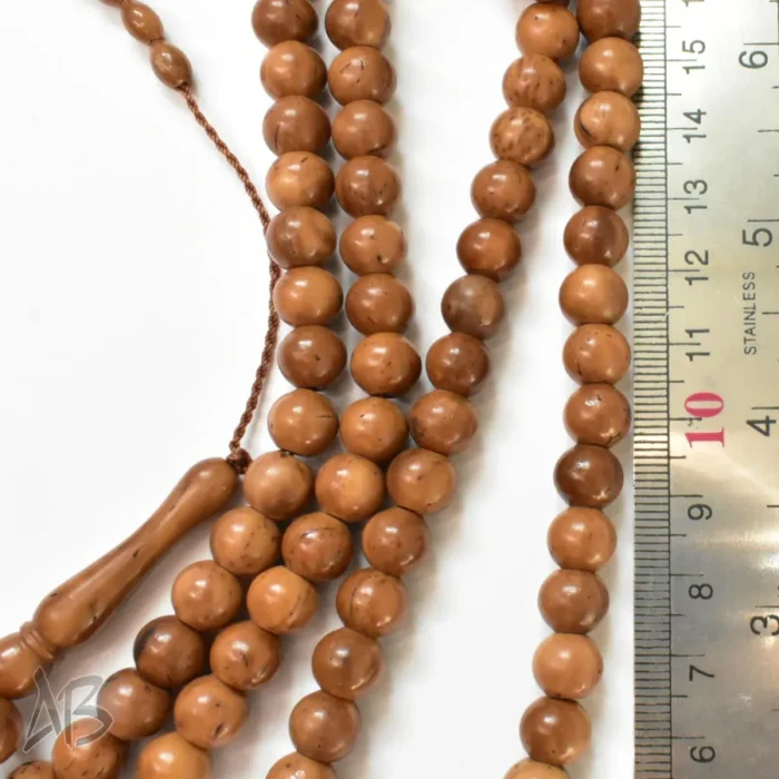 تسبیح نارجیل (نارجین) مصری 100 دانه اصل دست ساز کد 874 آقابزرگ - Image 3