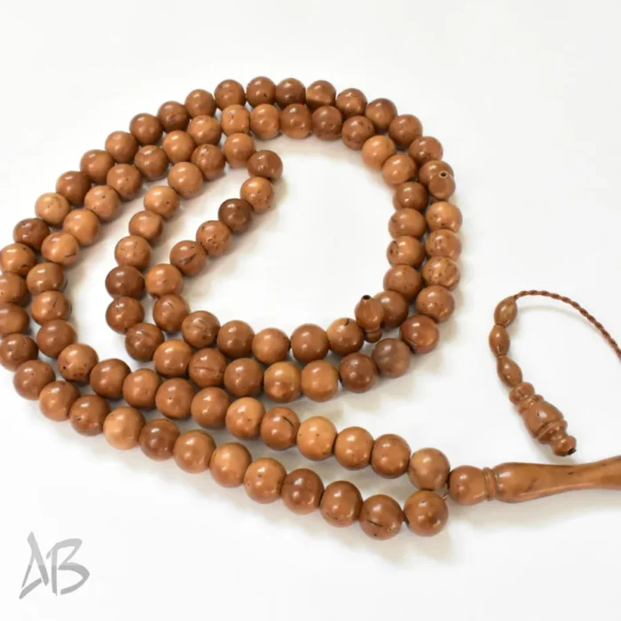 تسبیح نارجیل (نارجین) مصری 100 دانه اصل دست ساز کد 874 آقابزرگ - Image 5