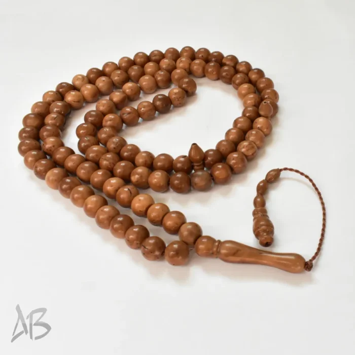 تسبیح نارجیل (نارجین) مصری 100 دانه اصل دست ساز کد 874 آقابزرگ - Image 6