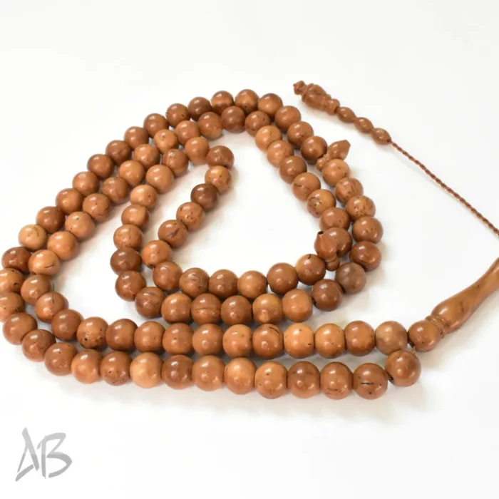 تسبیح نارجیل (نارجین) مصری 100 دانه اصل دست ساز کد 874 آقابزرگ - Image 7