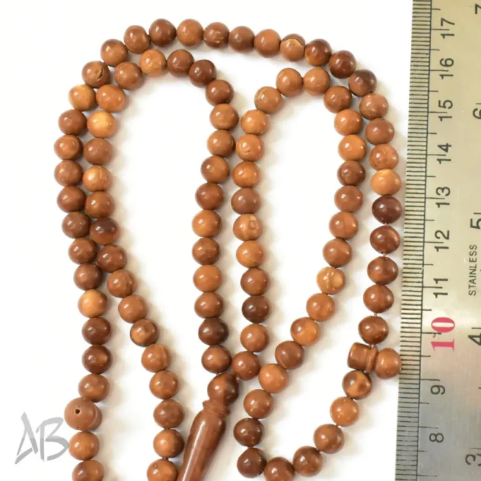 تسبیح نارجیل (نارجین) مصری 100 دانه اصل دست ساز کد 875 آقابزرگ - Image 3