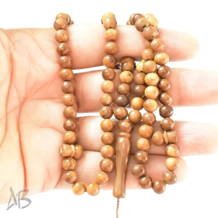 تسبیح نارجیل (نارجین) مصری 100 دانه اصل دست ساز کد 875 آقابزرگ - Image 4