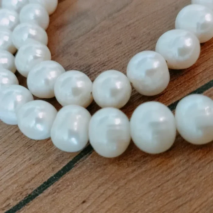 گردنبند مروارید پرورشی اصل منظم 8 تا 10 میل درشت قفل استیل رنگ ثابت کد mv11 - Image 6