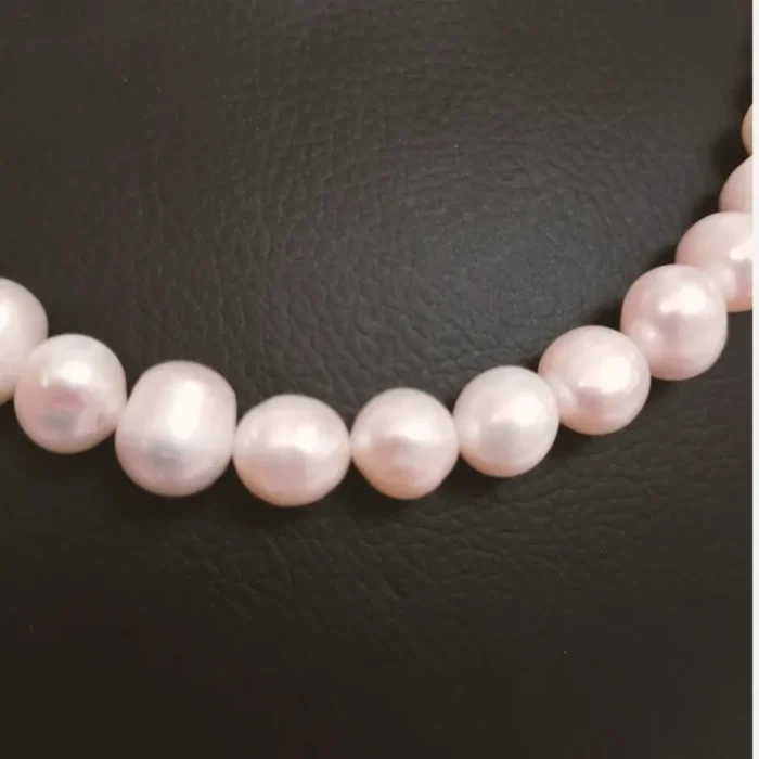 گردنبند مروارید پرورشی سایز 9 نامنظم بدون شیار کد mv15 - Image 3