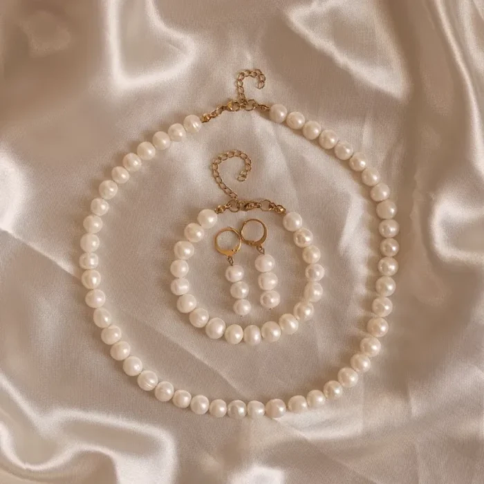 مروارید پرورشی 8 میل (گردنبند، گوشواره، دستبند) کد mv18 - Image 10