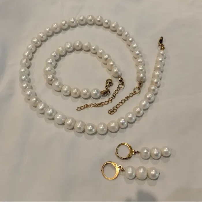 مروارید پرورشی 8 میل (گردنبند، گوشواره، دستبند) کد mv18 - Image 4