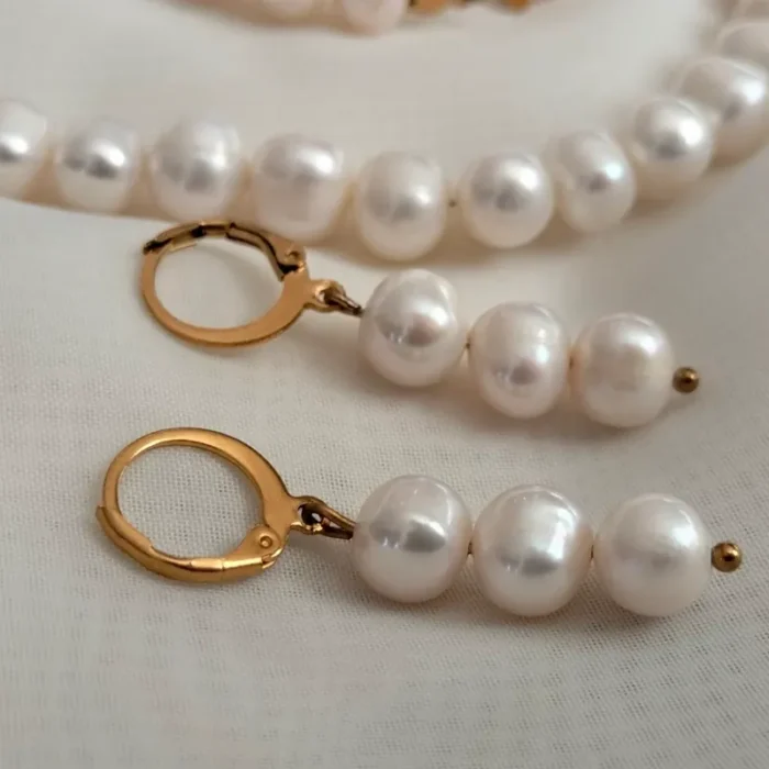 مروارید پرورشی 8 میل (گردنبند، گوشواره، دستبند) کد mv18 - Image 9