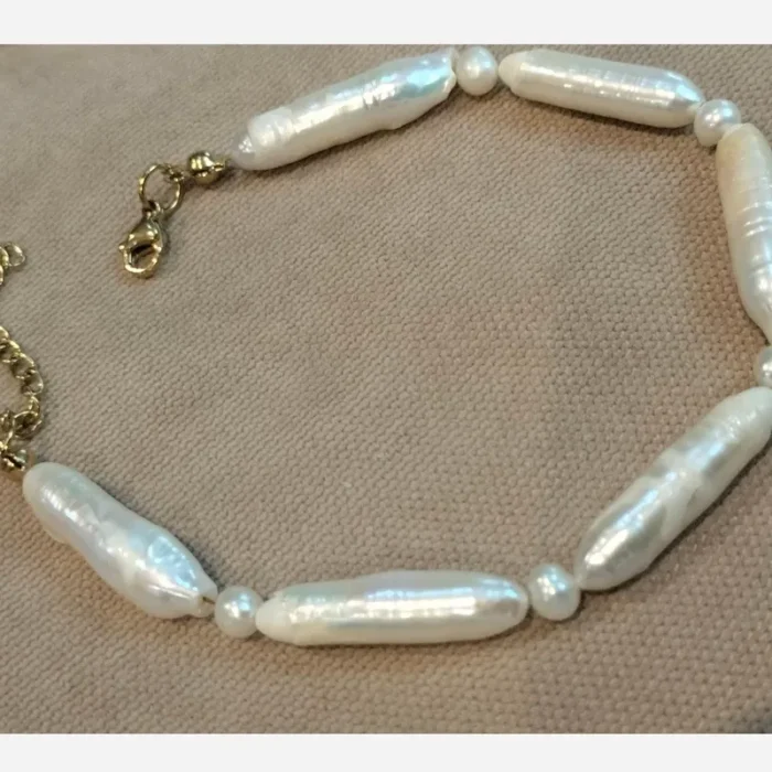 مروارید پرورشی باروک (دستبند، گوشواره، گردنبند) کد mv20 - Image 3