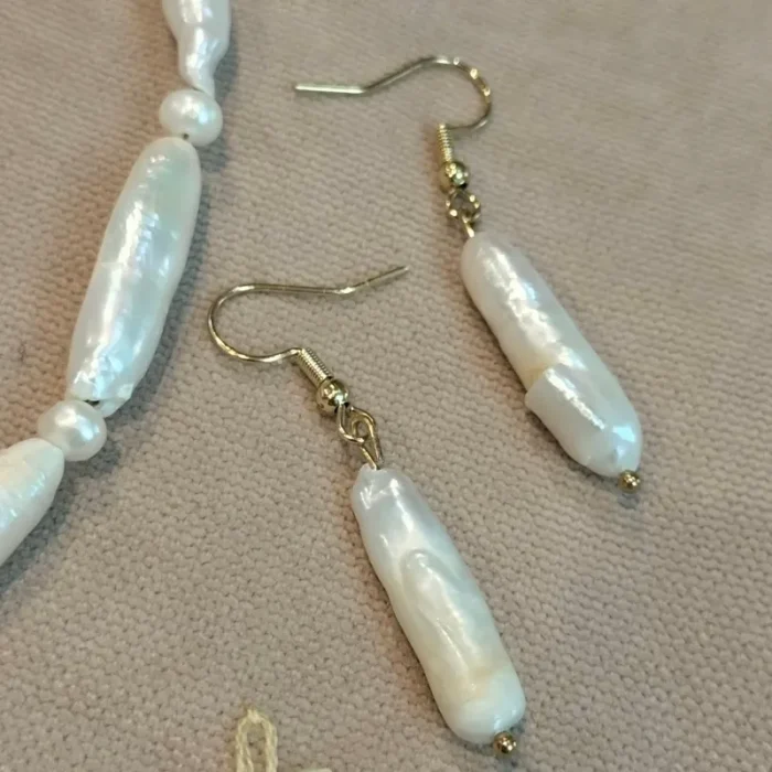 مروارید پرورشی باروک (دستبند، گوشواره، گردنبند) کد mv20 - Image 4