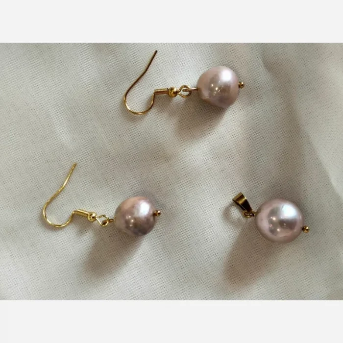 مروارید پرورشی پوست پیازی باروک (مدال، گوشواره) کد mv22 - Image 4