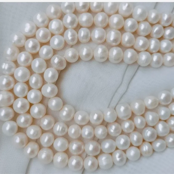 مروارید پرورشی و طبیعی ریسه 43 عددی