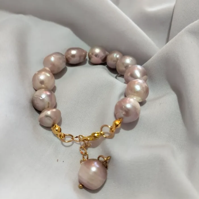 دستبند مروارید پرورشی پوست پیازی باروک mv4 - Image 4