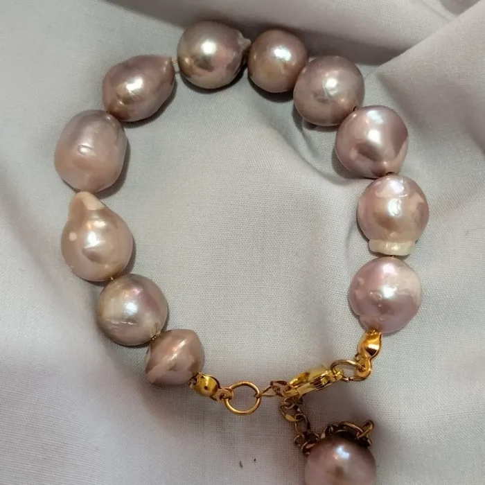 دستبند مروارید پرورشی پوست پیازی باروک mv4 - Image 5