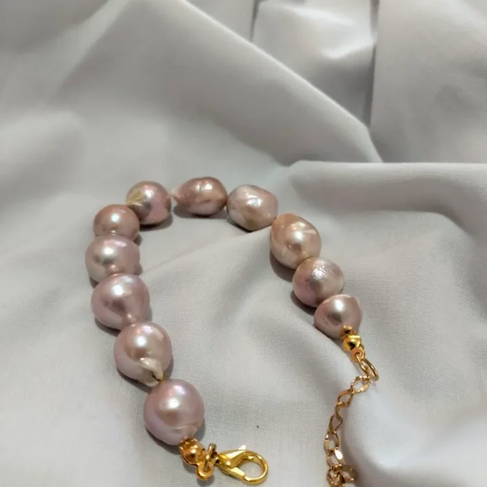 دستبند مروارید پرورشی پوست پیازی باروک mv4 - Image 6