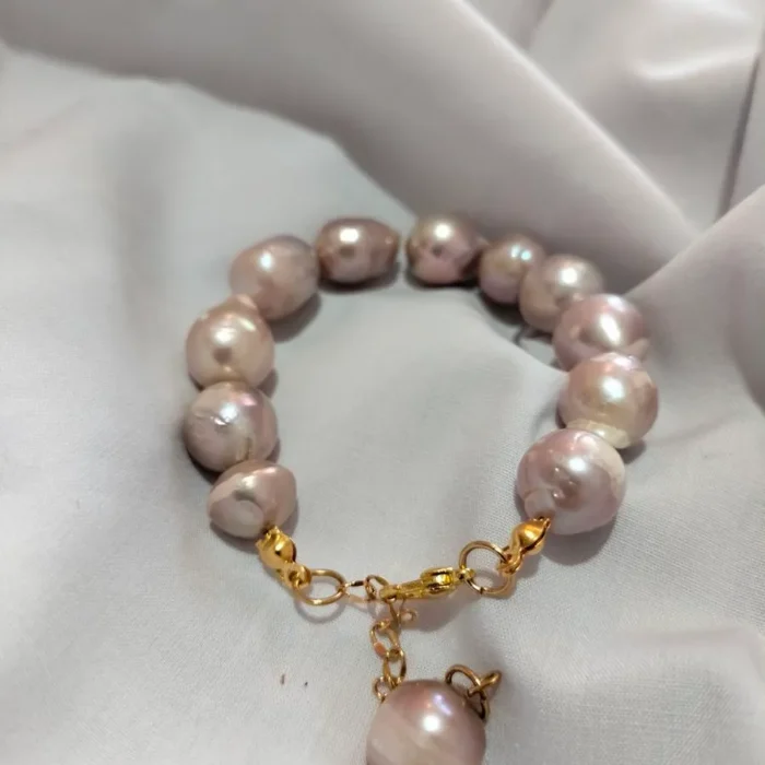 دستبند مروارید پرورشی پوست پیازی باروک mv4 - Image 8