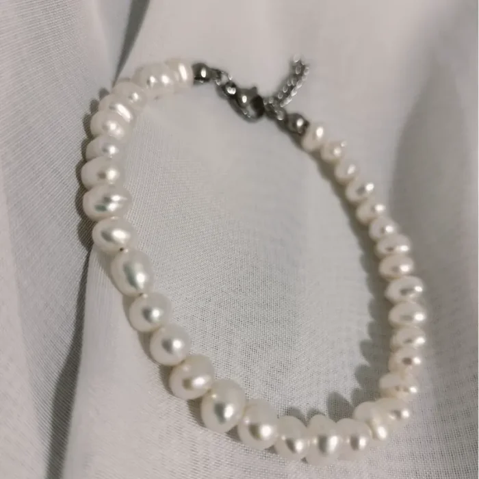 دستبند مروارید پرورشی 4 میل قفل استیل mv9 - Image 5