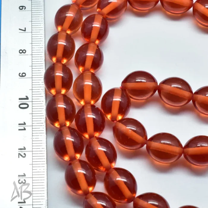 تسبیح سندلوس اصل بودار 43 دانه قرمز کمرنگ تراش تخم کفتری خوشدست کد 1310 - Image 4