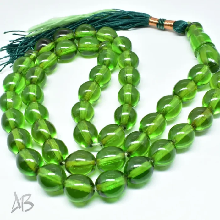 تسبیح سندلوس اصل بودار 45 دانه سبز بیضی کد 1314 آقابزرگ - Image 2