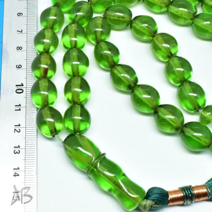 تسبیح سندلوس اصل بودار 45 دانه سبز بیضی کد 1314 آقابزرگ - Image 4