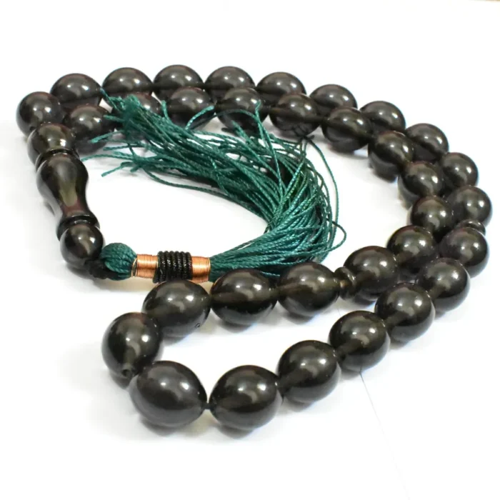 تسبیح سندلوس 33 دانه اصل بودار کد 1317 تخم‌مرغی خوشرنگ سایز 13 در 16 آقابزرگ - Image 2