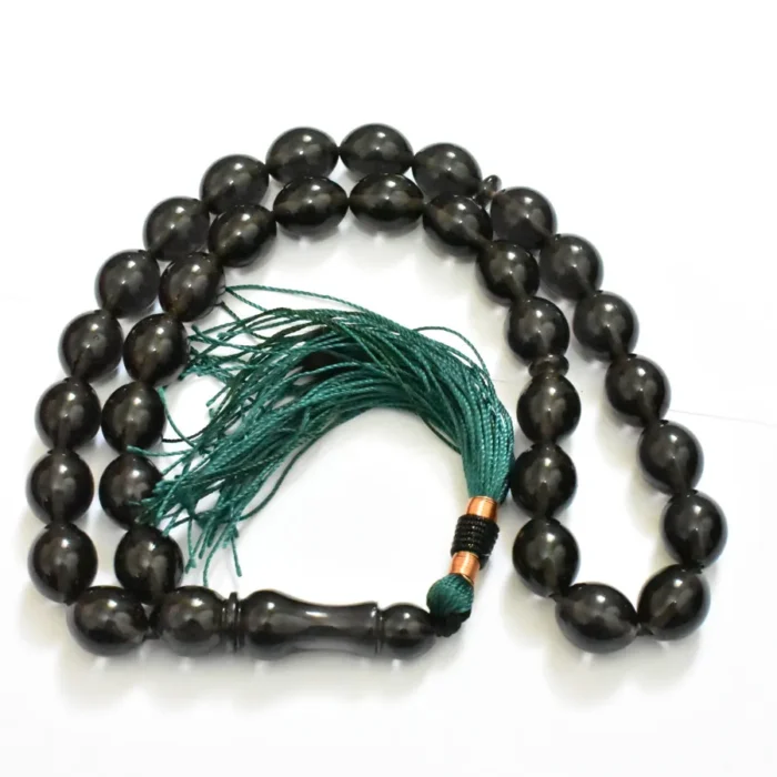 تسبیح سندلوس 33 دانه اصل بودار کد 1317 تخم‌مرغی خوشرنگ سایز 13 در 16 آقابزرگ - Image 3