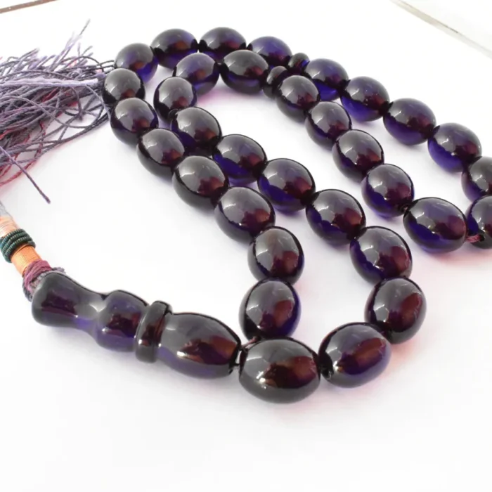 تسبیح سندلوس 33 دانه اصل بودار کد 1319 تخم‌مرغی خوشرنگ سایز 9 در 17 آقابزرگ - Image 7