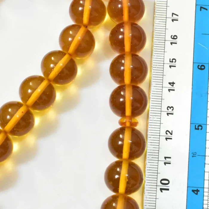 تسبیح سندلوس 33 دانه اصل بودار کد 1323 تراش شلغمی سایز 15 - Image 3