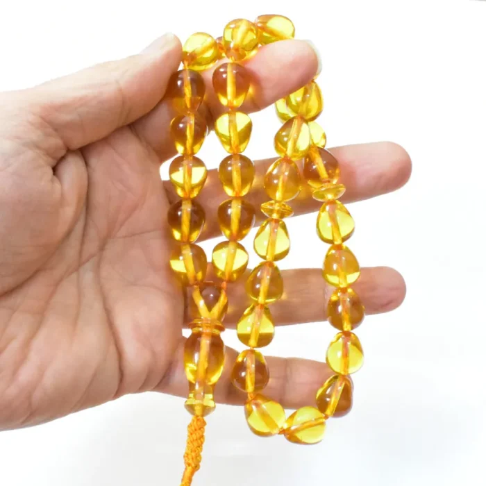 تسبیح سندلوس 33 دانه اصل بودار کد 1325 تراش اشکی دو منگوله سایز 13 - Image 4