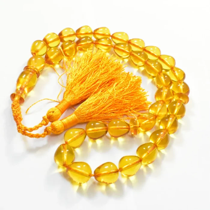 تسبیح سندلوس 33 دانه اصل بودار کد 1325 تراش اشکی دو منگوله سایز 13 - Image 5