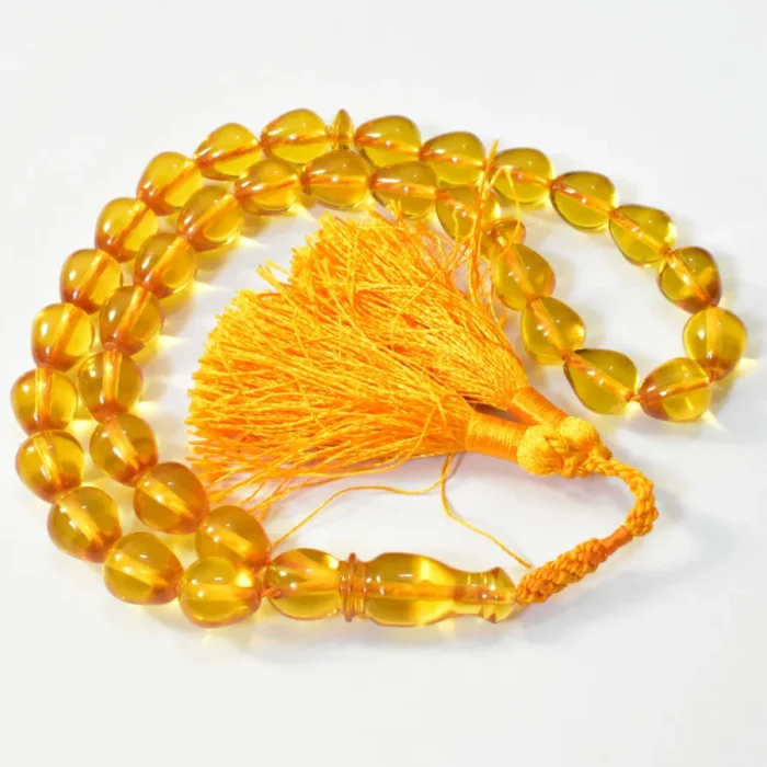 تسبیح سندلوس 33 دانه اصل بودار کد 1325 تراش اشکی دو منگوله سایز 13 - Image 7