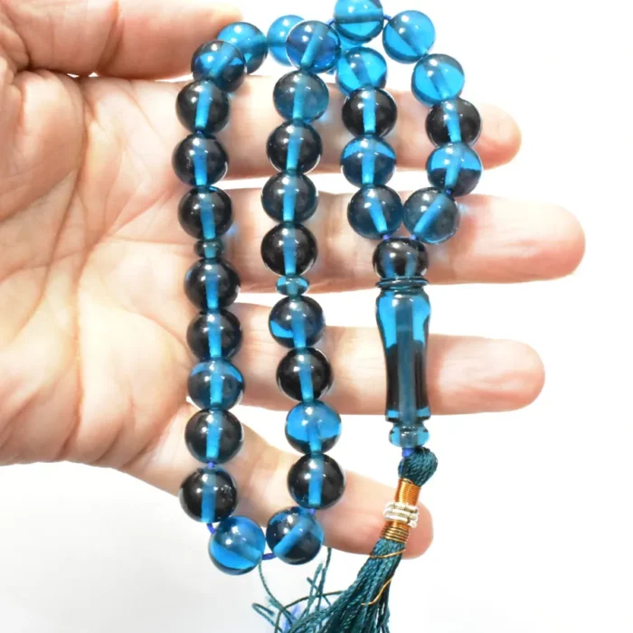 تسبیح سندلوس 33 دانه بودار تراش گرد کد 1327 سایز 12 ظریف و کوتاه آقابزرگ - Image 4