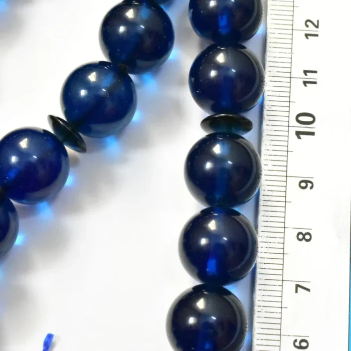 تسبیح سندلوس 33 دانه بودار تراش گرد بسیار خوشرنگ سایز 14 کد 1330 آقابزرگ - Image 3