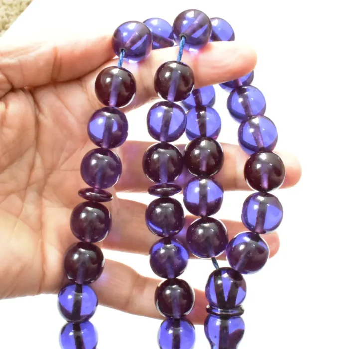 تسبیح سندلوس 33 دانه بودار تراش گرد زیبا سایز 16 کد 1334 آقابزرگ - Image 4