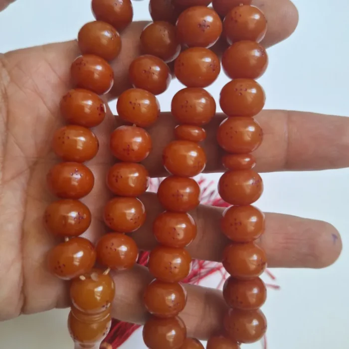 تسبیح سندلوس 41 دانه کد 1369 بودار تراش چرتکه‌ای داغ دار آقابزرگ - Image 2