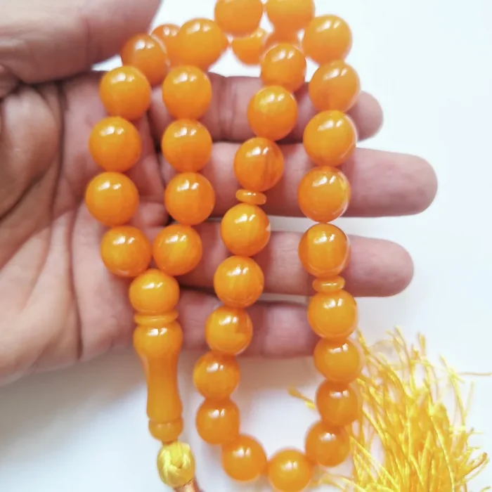 تسبیح سندلوس بودار 35 دانه اصل کد 1384 گرد پرتقالی آقابزرگ - Image 2