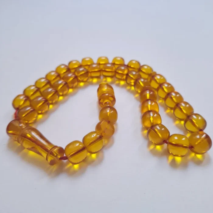 تسبیح سندلوس 33 دانه بودار تراش استوانه‌ای خوشرنگ قپاندار شماره 11 کد 1391 آقابزرگ - Image 8