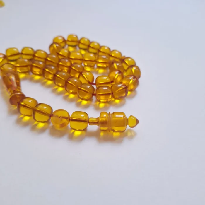 تسبیح سندلوس 33 دانه بودار تراش استوانه‌ای خوشرنگ قپاندار شماره 11 کد 1391 آقابزرگ - Image 4