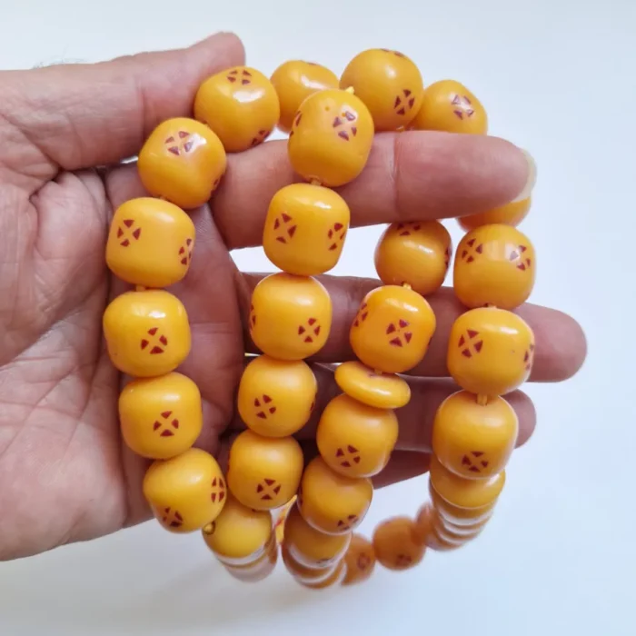 تسبیح سندلوس 33 دانه بودار داغ دار استوانه‌ای خوش دست کد 1396 آقابزرگ - Image 2