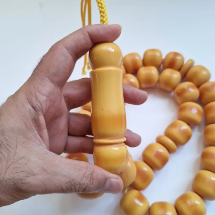 تسبیح سندلوس 33 دانه غول پیکر بسیار بزرگ سایز 26 هاله دار کد 1400 آقابزرگ - Image 6